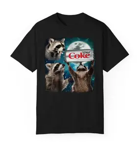 Vintage Raccoons Diet Coke Graphic Tee, Funny Meme Unisex T-Shirt