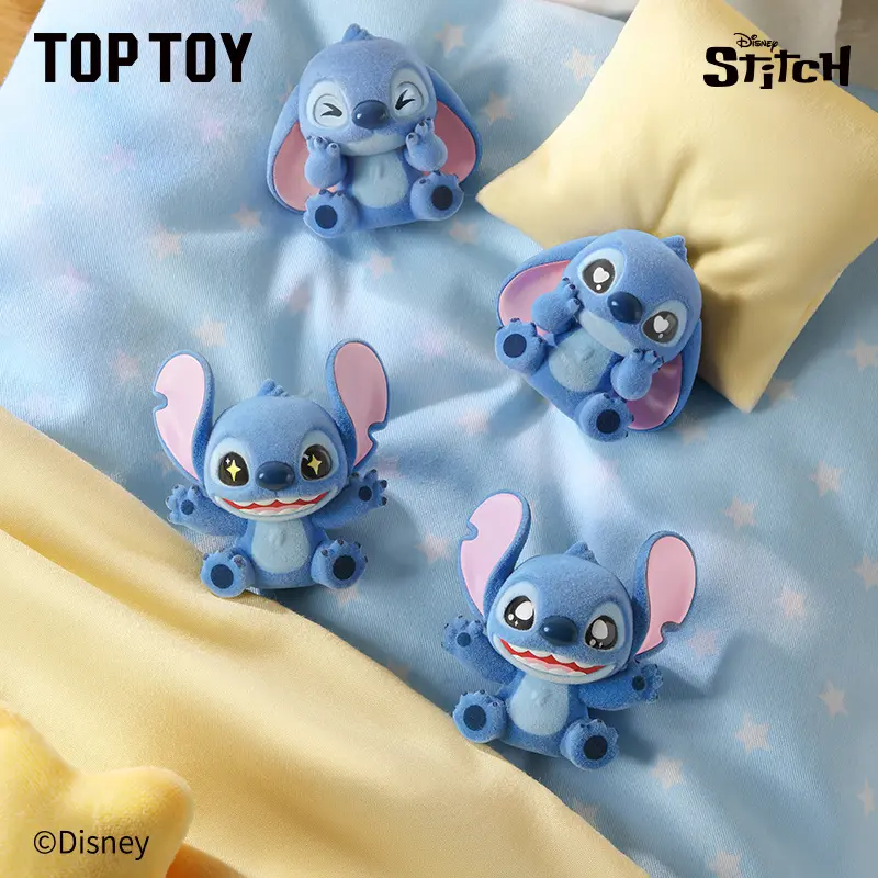 [TOPTOY] Disney Stitch Mini Fluffy Series Figures Surprise Bag (3 in one bag),Cute Figures, Desktop Ornament, Collectible Toys