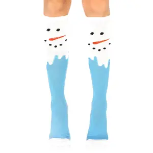 Snow Man Knee-High Socks