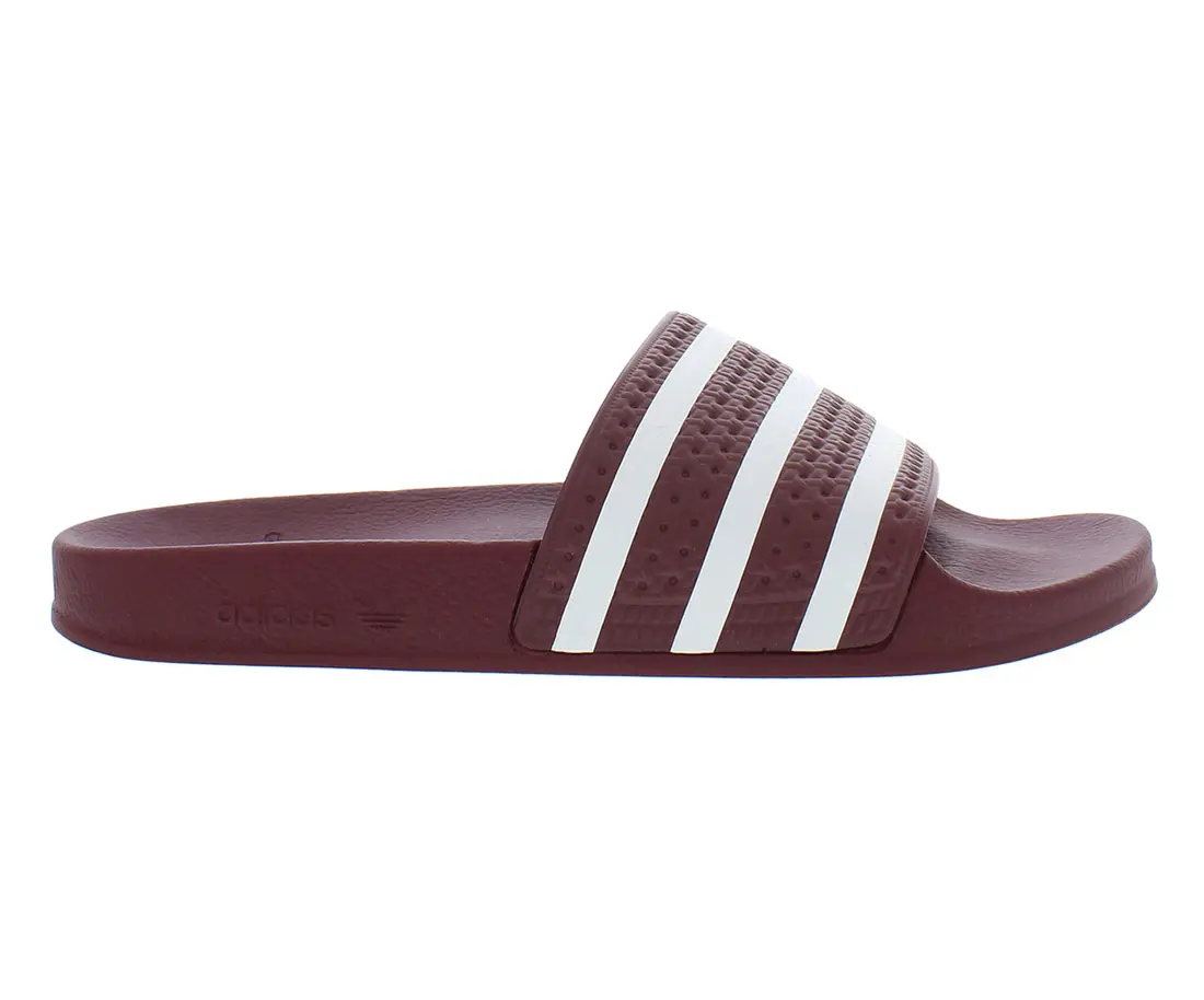 Adidas Adilette Men's Indoor Outdoor Slippers, Classic Striped Slide with Comfort Contoured Footbed, Fashionable Slippers