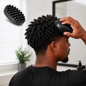 Person Dreadlock Comb, Rubber Curling Brush, Durable Hairdressing Comb, Durable Washable, Compact Portable, Hair Styling Tool, Single Item