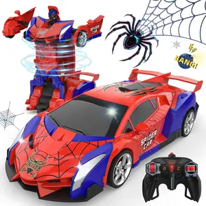 [SpringGlow-Up]Tibibee Remote Control Car - Transform Robot RC Cars Contains All Batteries: One-Button Deformation and 360 Degree Rotating Drifting, Present Christmas Birthday Gift for Boys/Girls