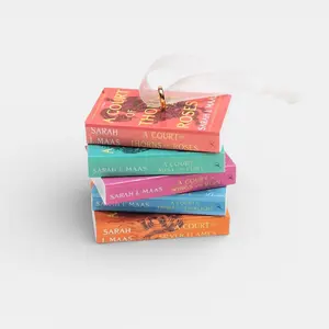 ACOTAR Mini Book Stack Ornament, Festive Decoration with Hook, Christmas Tree Ornament, Home Room Decor, Handmade