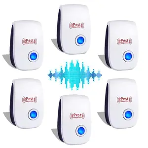 3/6 Ultrasonic PestRepellers,This electronic pestrepellent plug-in is designed to target insects,roachesspiders,ants,bugs,mosquitoes,and mice.Repellent for House Kitchen/Garage/Warehouse/courtyards. garage warehouse
