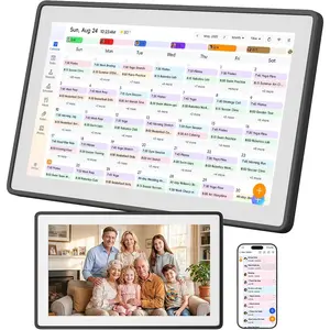 15.6" Digital Family Calendar & Family Command Center – Subscription-Free Wall Planner with Shared Schedules, Chore Chart & Digital Photo Frame, Syncs with Google, iCloud & Outlook