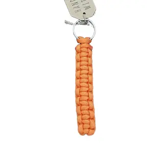 Solomon Orange Paracord Keychain with D Ring - Durable Cord, Ideal for Daily Use, Perfect for Everyday Organization
