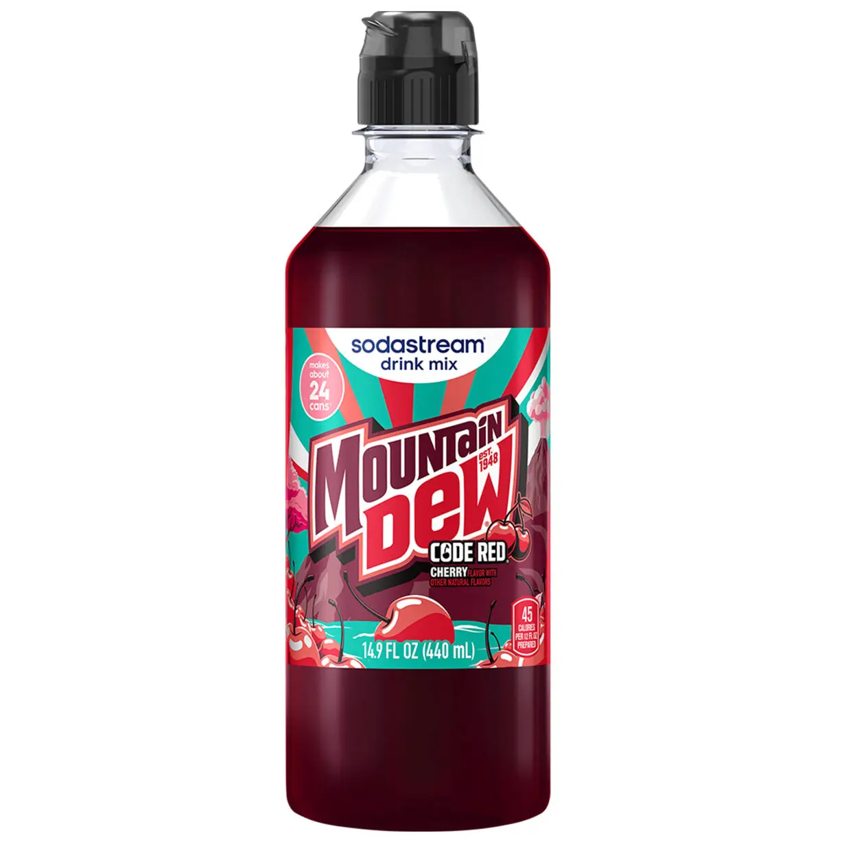 MOUNTAIN DEW CODE RED FLAVOR ST 440ML SYRUP USA