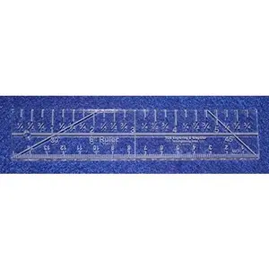 6 Inch Mini Ruler Imperial/metric Template 1/4 Inch Thick- Clear Acrylic - Quilting/sewing