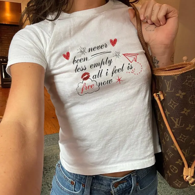 [Sale Up To 50%]Gracie Abrams Free Now Shirt Baby Tee - The Secret of Us Merch, Gift for Daughter, Gracie Abrams Tshirt, TSOU Tour Merch, Trendy Baby Tee