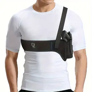 Men's Compact Durable Hidden Carry Waist Bag - Adjustable Leather Holster, Small Pouch, Convertible Shoulder/Chest Vest Belt, Luggage & Bags Accessory