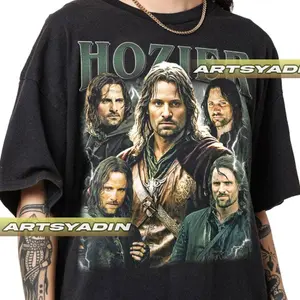 Hozier Aragorn Unisex Softstyle T-Shirt, Clothing, Gender-Neutral Adult Clothing, Tops & Tees, T-shirts, Anniversary gift, High Quality, Gift for friends, Trending Shirt, Many Colors Size S To XL, gift for fans, crew neck, streetwear, tiktokshop