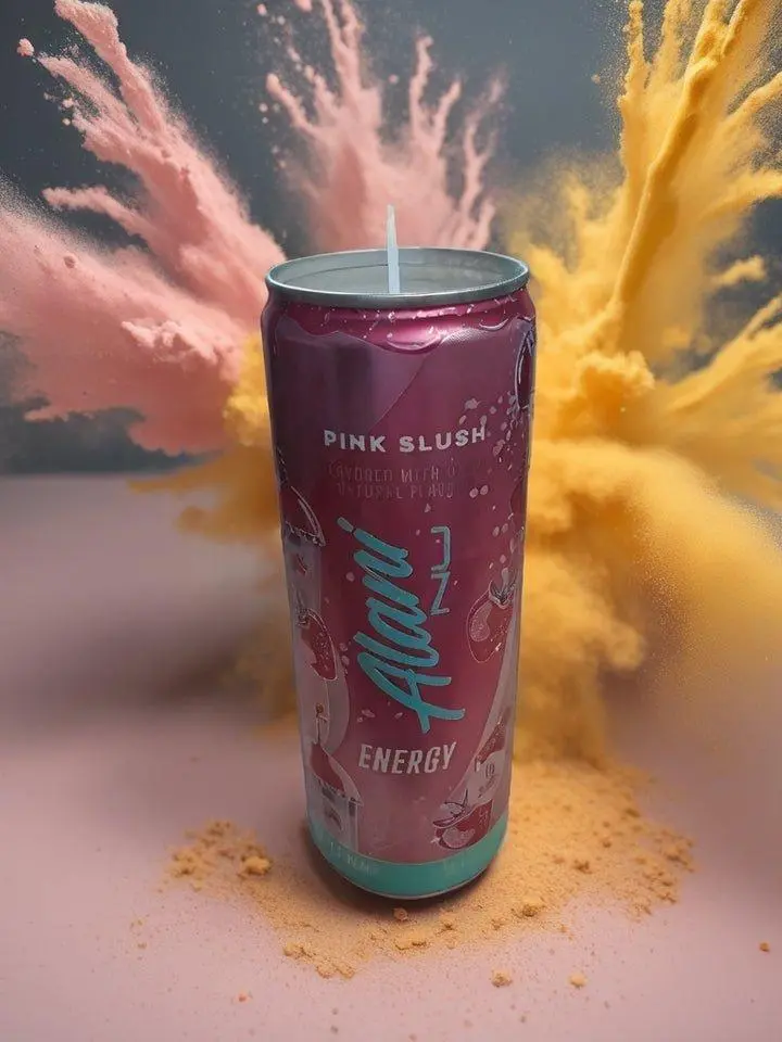 Alani Pink Slush Energy Can Candle - Hand-Poured Soy Wax Eco-Friendly Recycled Can Scented Candle for Desk Dorm or Gaming Setup Perfect Gift for Caffeine Lovers