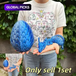 1set 3D Printed Dragon Egg and Dragon, Giant Decorative Gift, Home Decoration, Party Gift, Halloween, Christmas, Father's Day, Mother's Day #GLOBAL PICKS