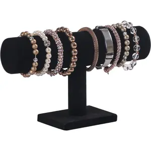 PrimPick Bracelet Holder Organizer for Show Jewelry Display Boutique Watch Stand for Selling Organization Storage (Detachable Back Velvet)