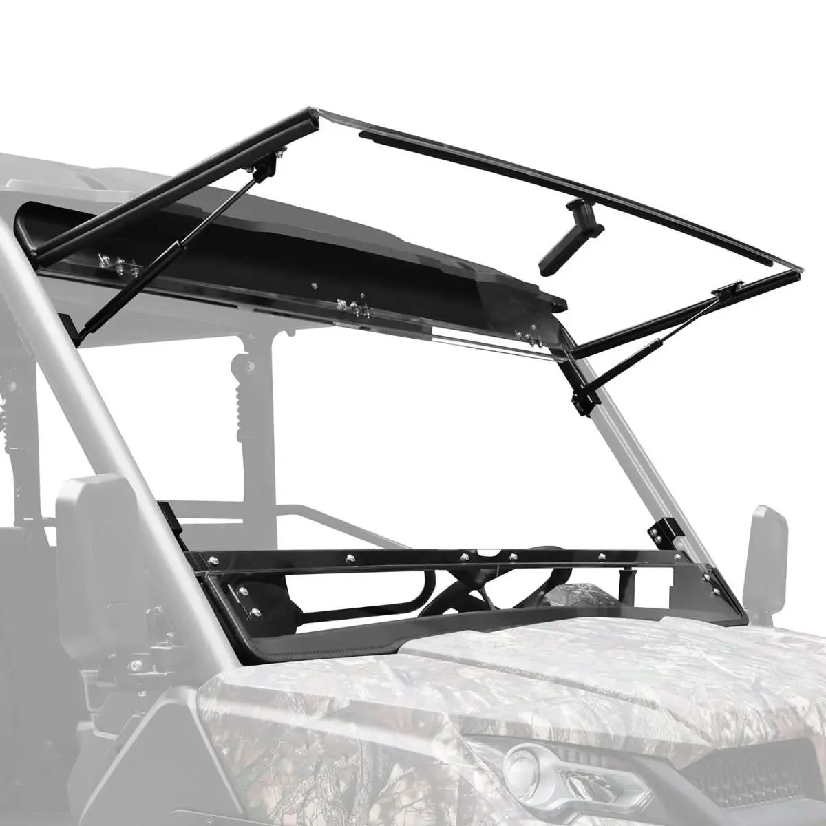 StarknightMT Flip-Up High-Strength PC UTV Front Window - UFORCE 1000 Full Windshield Accessory with Protection Buffer, Simple Install, Compatible with CFMOTO UFORCE 1000/1000 XL 2019-2026 (Not for U10 Pro)
