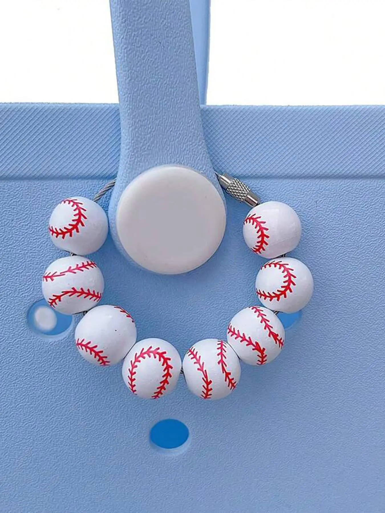 Fashion baseball shape beaded bracelet, personalized baseball bracelet, creative sports style baseball jewelry, niche unique simulation baseball beads, cute and exquisite shape, trendy baseball elements