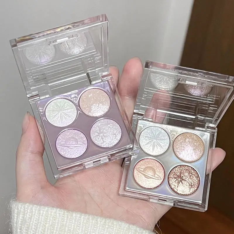 Glitter Highlighter Eyeshadow Palette, Shimmer Sparkle Palette, Long Lasting Shimmering Eye Shadow Makeup Palette, High Pigmented Eye Shadow Powder, Eye Makeup Products, Korean Makeup, Enhance Eye Makeup