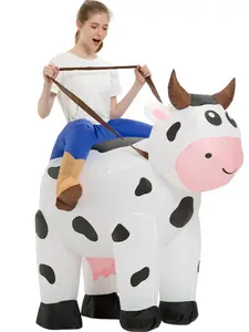 New Cow Ride on Inflatable Costume, Christmas Holiday Party Performance Props for Adults, Festival Event Wear, Cool Toys, Perfect Gift Ideas, Christmas Gifts, Christmas Costumes, Christmas Novelty Items, St. Nicholas Day