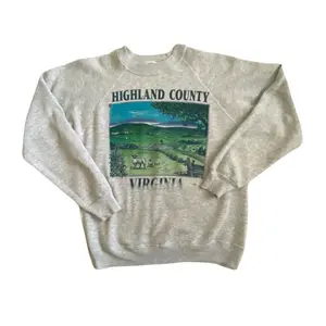 80s 90s Highland County Virginia Landscape Graphic Sweatshirt
