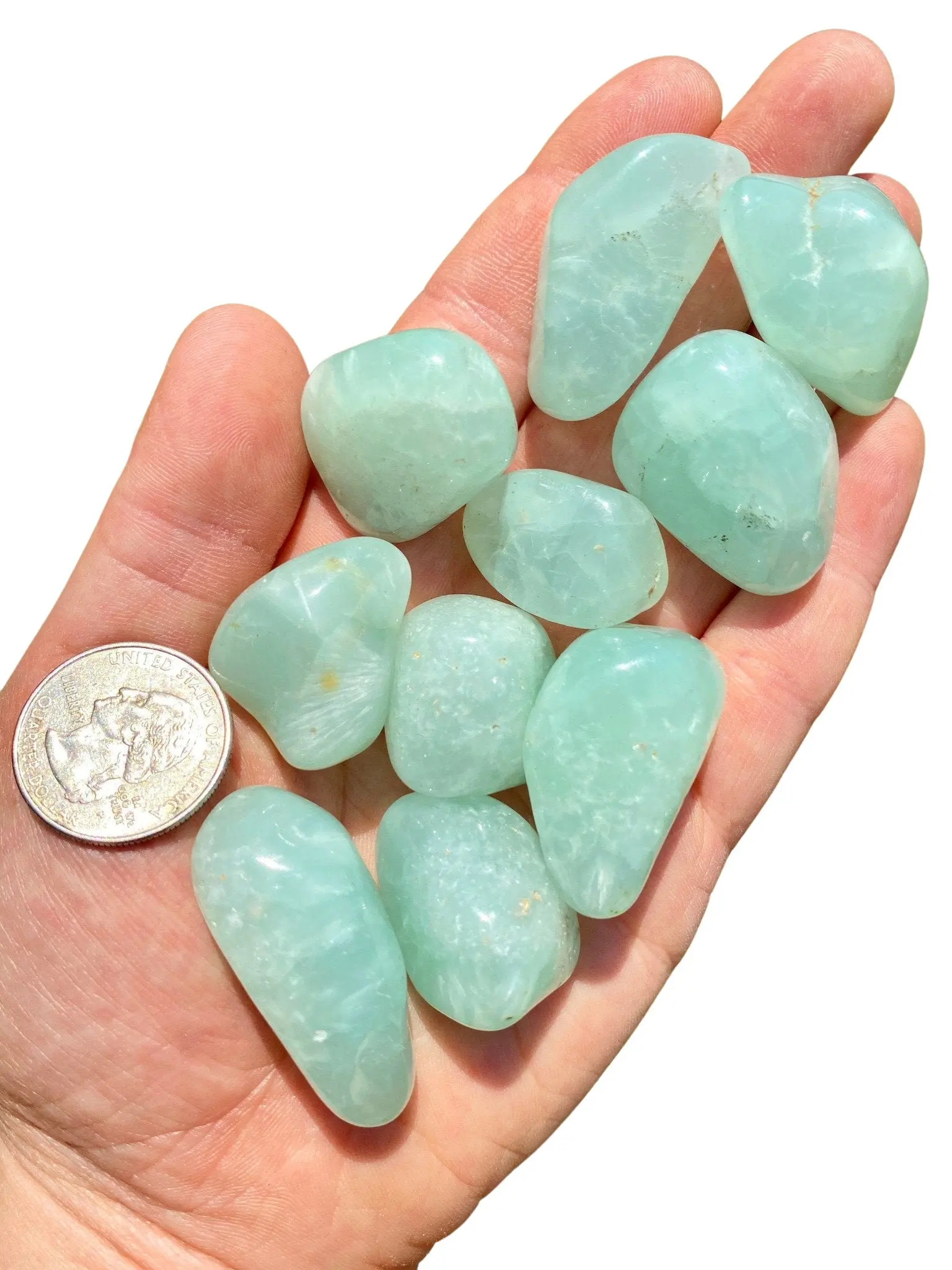 Prehnite Tumbled Stone (Grade AA) - Polished Prehnite Crystal