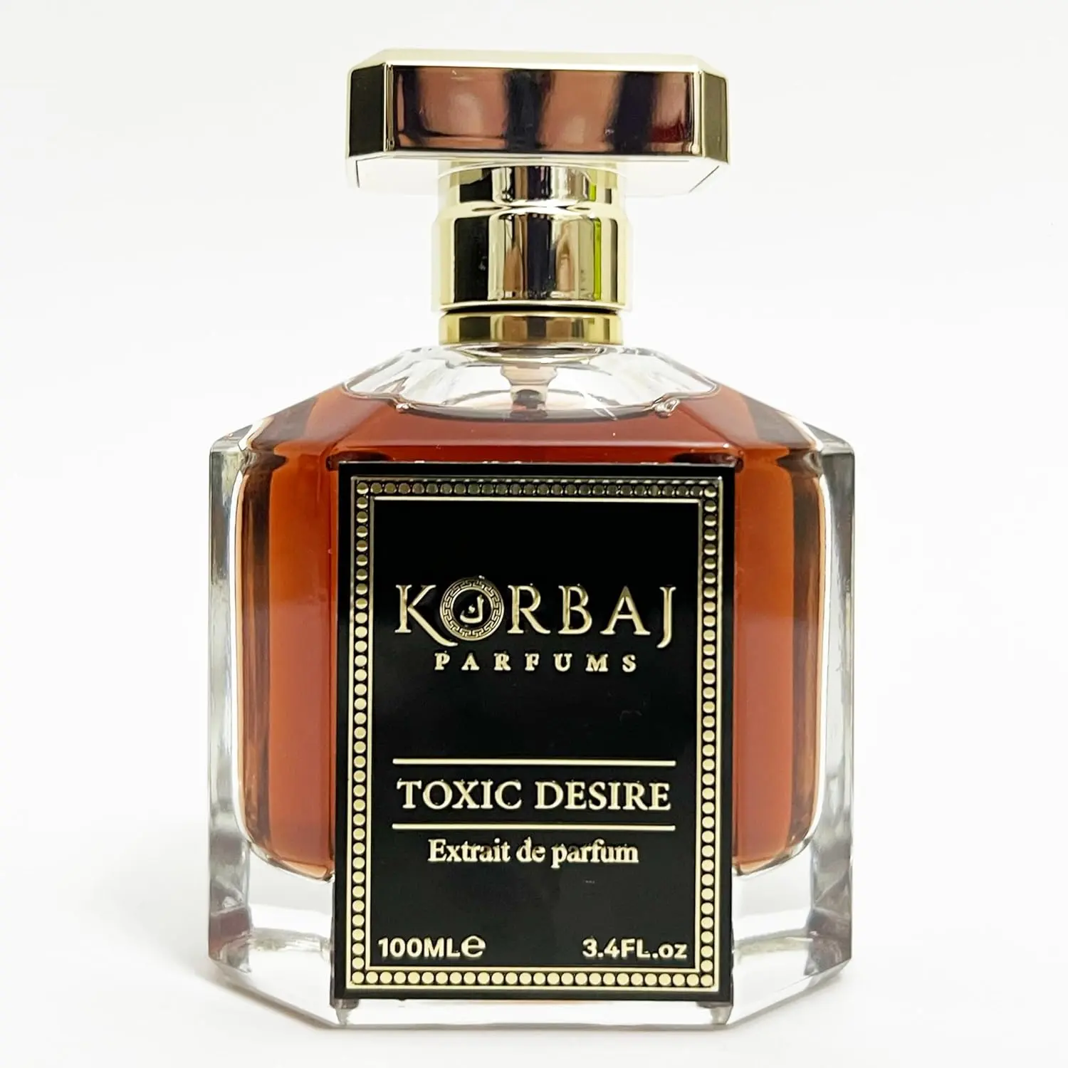 KORBAJ PARFUMS Toxic Desire Unisex Fragrance Luxurious Allure EDP - 100ml Silicone-Free All-Seasons Single Item Bottle Perfume with Cognac Oil, Oak Absolute, Cinnamon Essence, Tonka Bean, Sandalwood, Praline, Vanilla