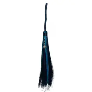 Celtic Black and Green Besom Broom — 21" Altar Broom