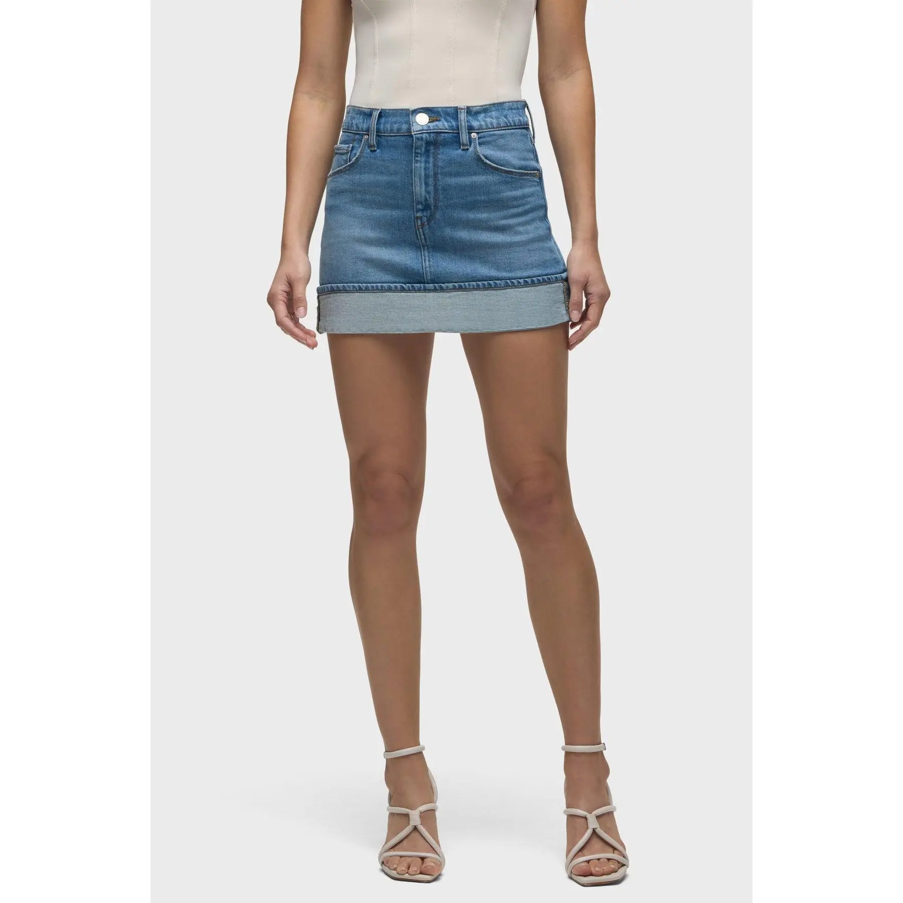 Cuff Mini Skirt