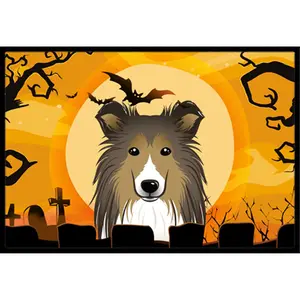 Carolines Treasures  Halloween Sheltie Indoor & Outdoor Mat- 24 x 36 in.