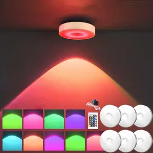 Remote Control Rgbw Night Light, 16 Color Changing USB Rechargeable LED Night Light, Dimmable Timer, Wall Mount, Rgb Atmosphere Lights, Party Halloween Decor