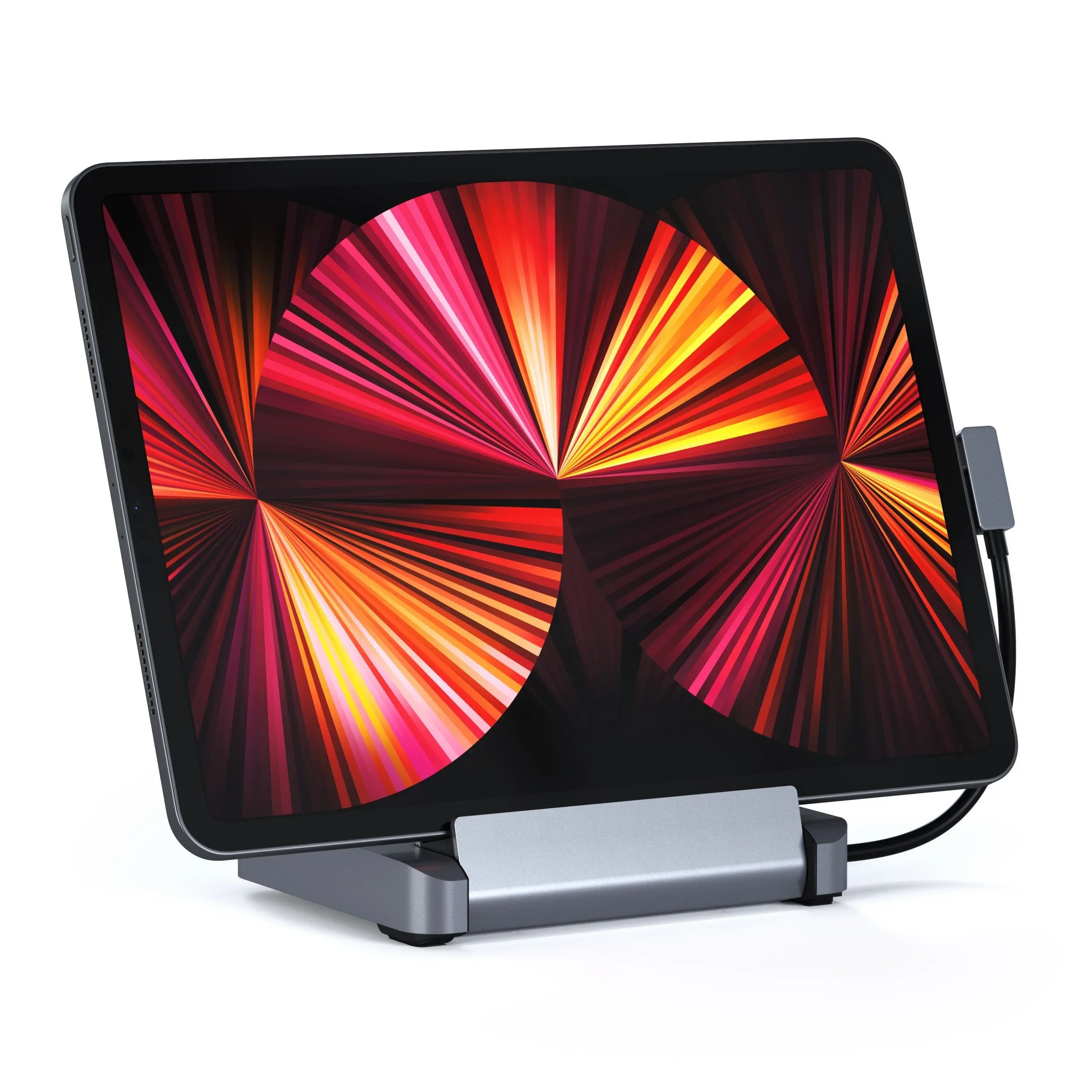 Satechi USB C Hub, iPad Pro USBC Hub, Aluminum Stand & Hubs, 6-in-1 iPads Dock Foldable Stand, iPads Docking Station for iPad Air/Pro
