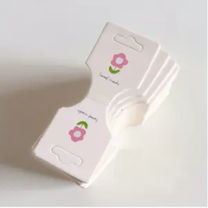 100pcs Flower Fold Jewelry Display Cards for Necklaces, Bracelets - Durable Paper Card Packaging with Small Floral Print, Space-Efficient Accessory Presentation, Jewelry Making Display & Packaging Supplies, Diy Beading Accessories