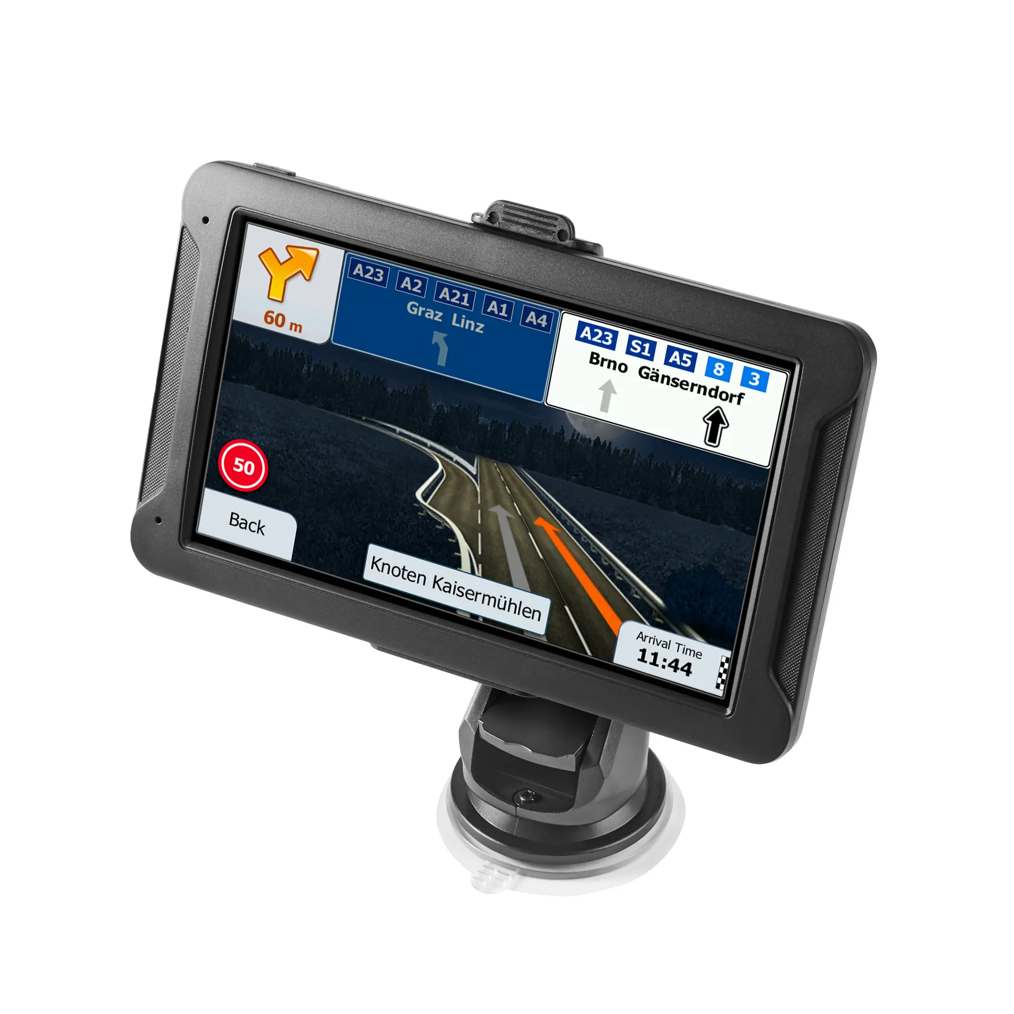 【Summerfinds】VEVOR Car GPS Navigator, 7-Inch Touch Screen 16GB GPS Navigation System with Built-In Dash Cam, Voice Turn-by-Turn Guidance, Speed & Red Light Warnings, Custom Truck Routing for Car & Truck, Route Planning, USB Cable, User Manual