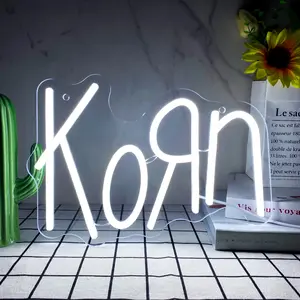 Korn neon sign，Music Bands Neon Signs, Neon Light with Music Logo, Christmas Gifts, Led Neon Lights, Led Lit, Illuminated Logo Lights