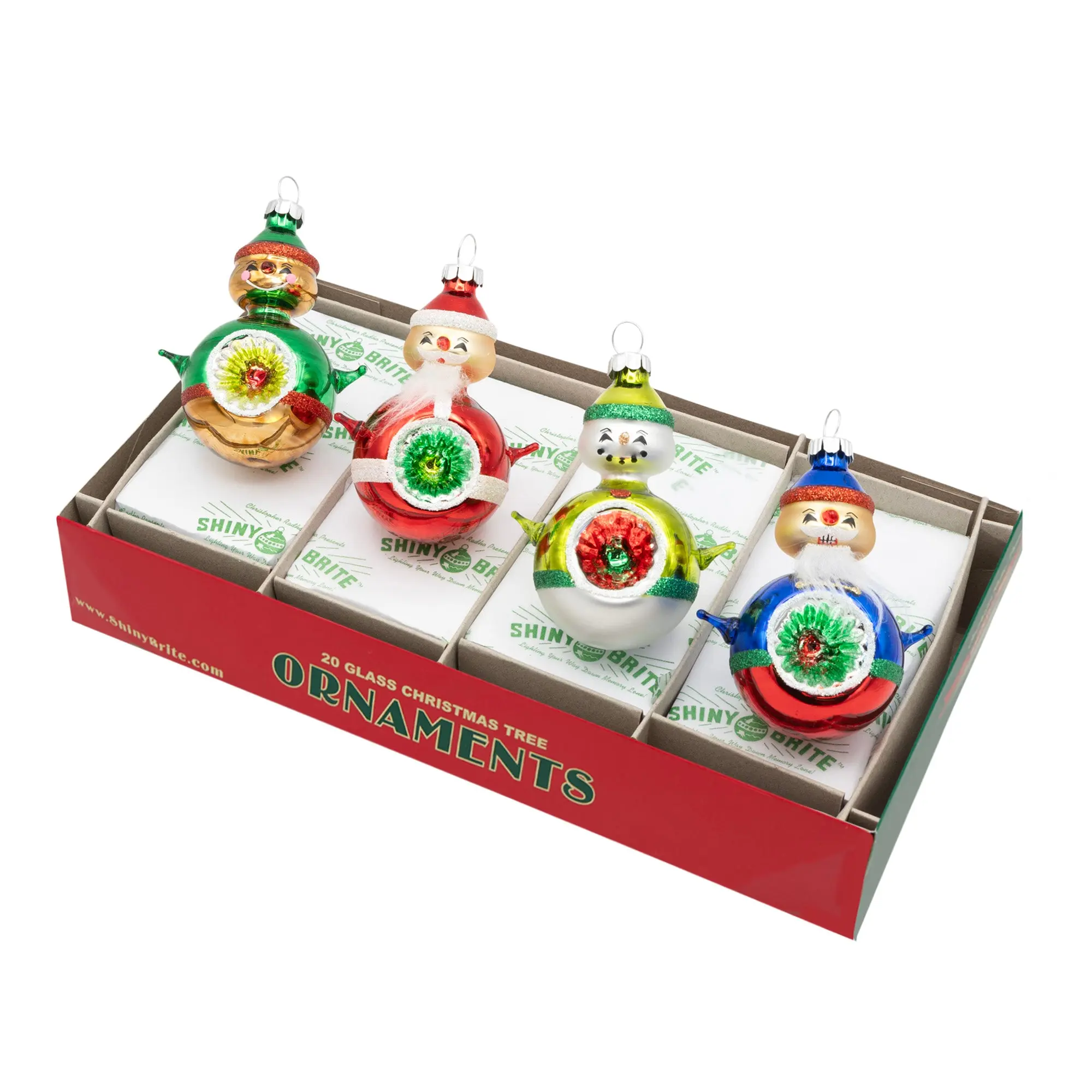 HOLIDAY SPLENDOR 4 COUNT 3.25" REFLECTOR FIGURES
