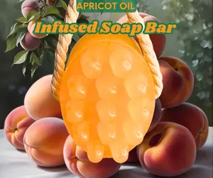 Georgia Peach Skin Nourishing Massage Soap With Apricot Oil | All Skin types | Body Hydrating Soap For Dry Skin | Natural Moisturizing Soap soap