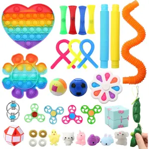 35pcs Fidget Toys Set with Popping Fidget Sensory Toys for Kids and Adults Simple Fidget Stress Relief Kit Gift for Party Classroom Christmas Stocking