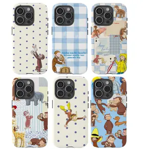 Curious Georgee Phone Case – Cute Cartoon Monkey Protective Cover for ip and samsung, ip17, gift for fans