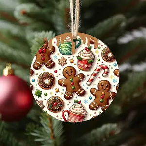 Gingerbread Man Metal Flat Ornament