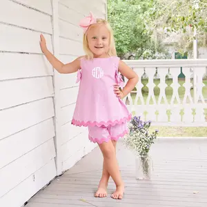 Light Pink Gingham Eleanor Short Set