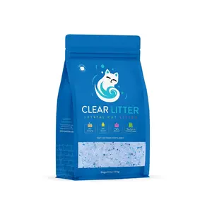 Clear Crystal Cat Litter - Ultra-Absorbent, Non-Clumping, Long-Lasting Freshness: Reduces Cleaning, Controls Odor 5x Faster, Dust-Free, Lightweight, Trusted Quality for a Healthy and Happy Pet - 8lb Bag (1), Blue