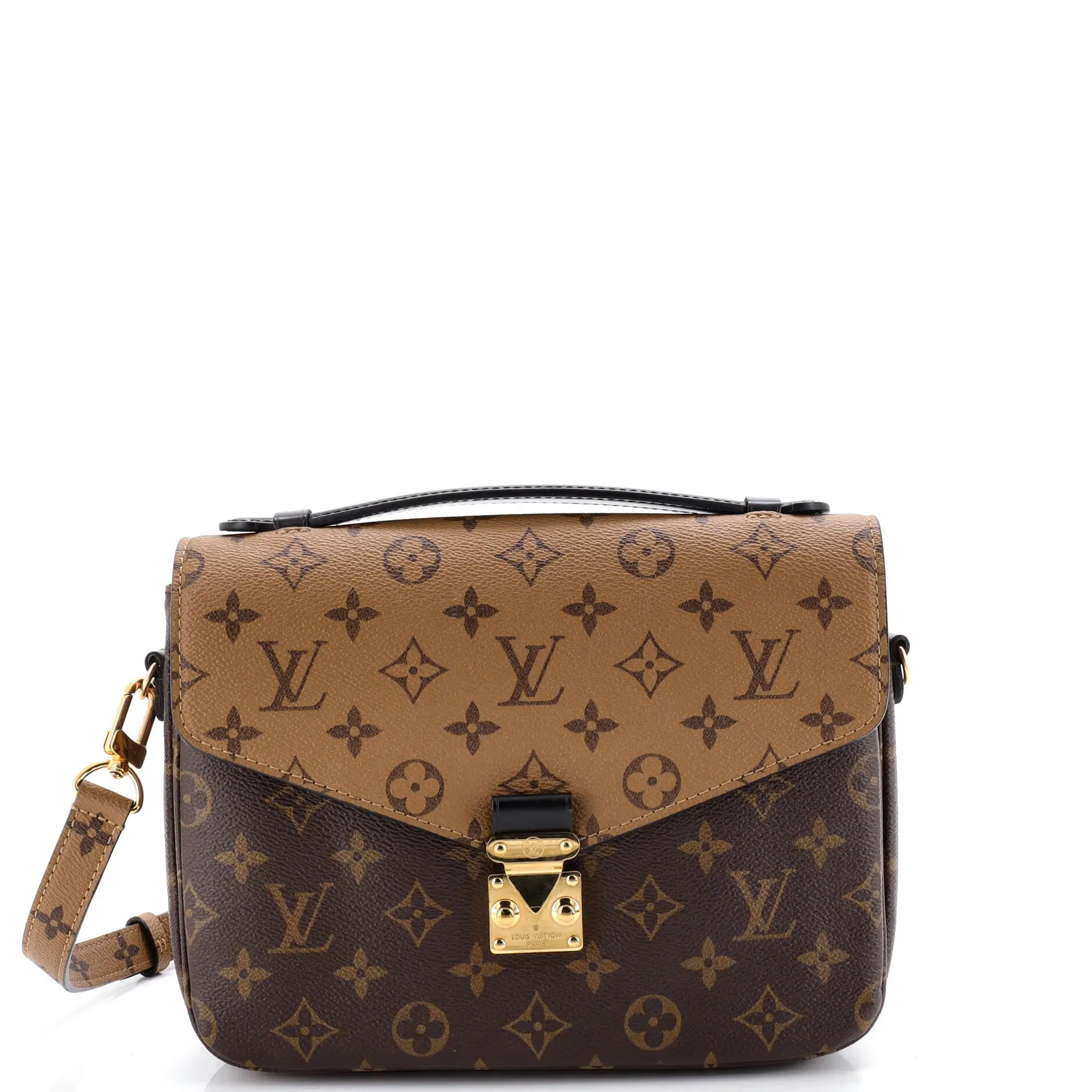 Pre-owned Louis Vuitton material Messenger Bags Pochette Metis Reverse Monogram Canvas by Rebag