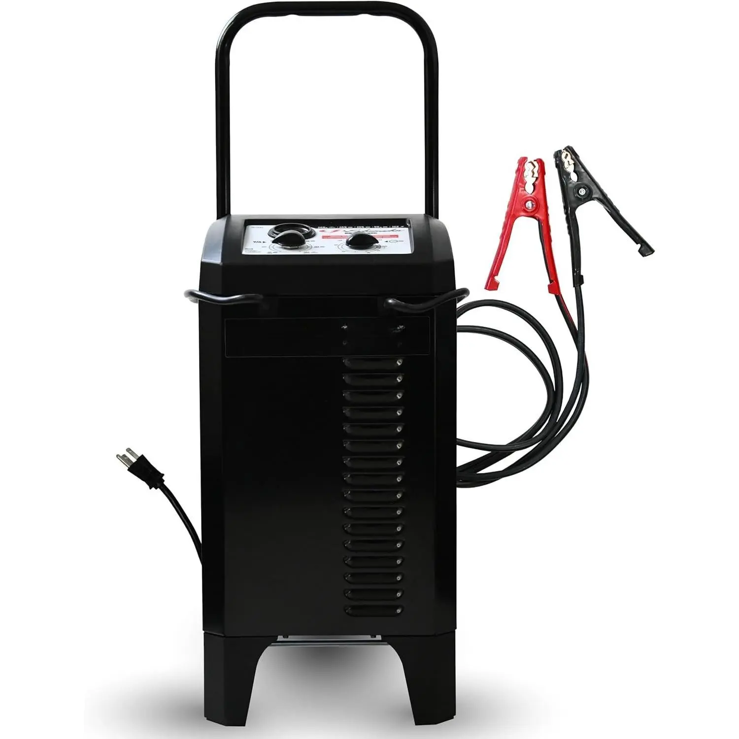 Car Battery Charger Engine Starter 250A Wheeled Manual 10A , 2-in-1 Solution, 50A Boost, for 12V Power Sport, Automotive, and Marine Batteries