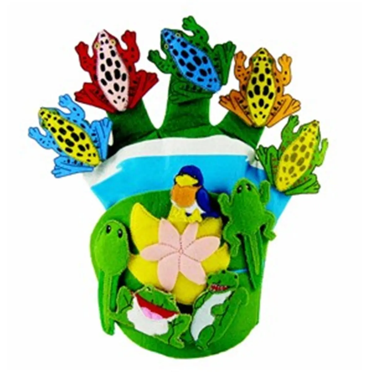Get Ready  Wide Mouth Bullfrog and Friends glove puppet and CD, Character Play, Felt Material