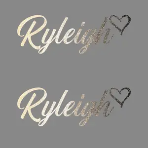 Cursive Name Decal - Personalized Name Decoration Glitter Sticker Decalae10