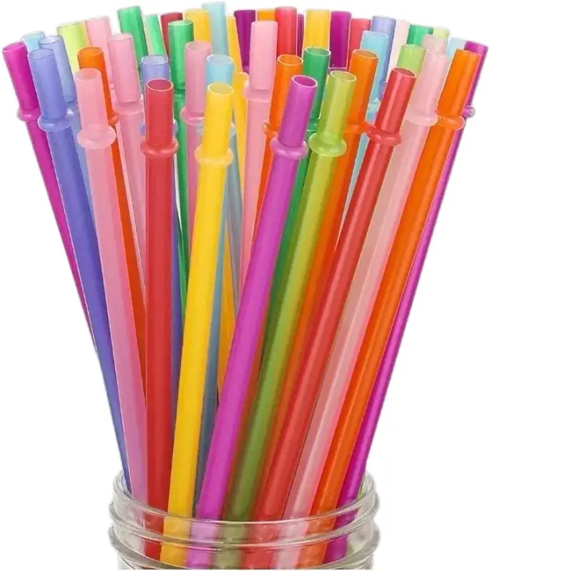 Color Straw Replacements for Bottles and Drinkware Pack of 10 Plastic Reusable