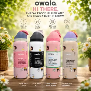 Owala FreeSip 32oz Insulated Water Bottle – Stainless Steel, Leakproof Flip Lock Lid, BPA Free, Keeps Drinks Cold 24H Hot 12H, Reusable Sports Travel Gym Bottle with Built-in Straw Design