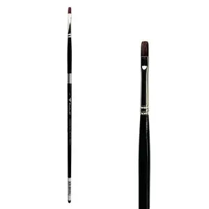 Trekell Crimson Taklon Long Handle Artist Brush - Size #4 Bright