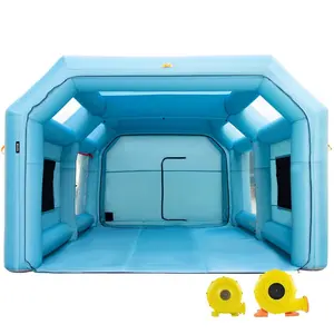summervibes VEVOR 26x15x10ft Portable Inflatable Paint Booth, Inflatable Spray Booth, Car Paint Tent with Air Filter System 2 Blowers, Upgraded Blow Up Spray Booth Tent, Auto Paint Workstation, Car Parking Gara, Large Size