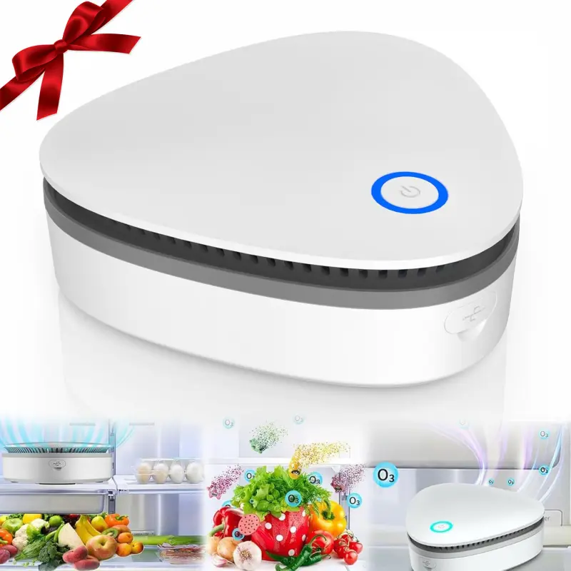 Small Portable Ozone Machine, Smoke Odor Purifier, Home Air Purifier, Silent Air Purifier, Quiet Operation, Ideal for Home, Car, Refrigerator, Shoe Cabinet, Compact Design