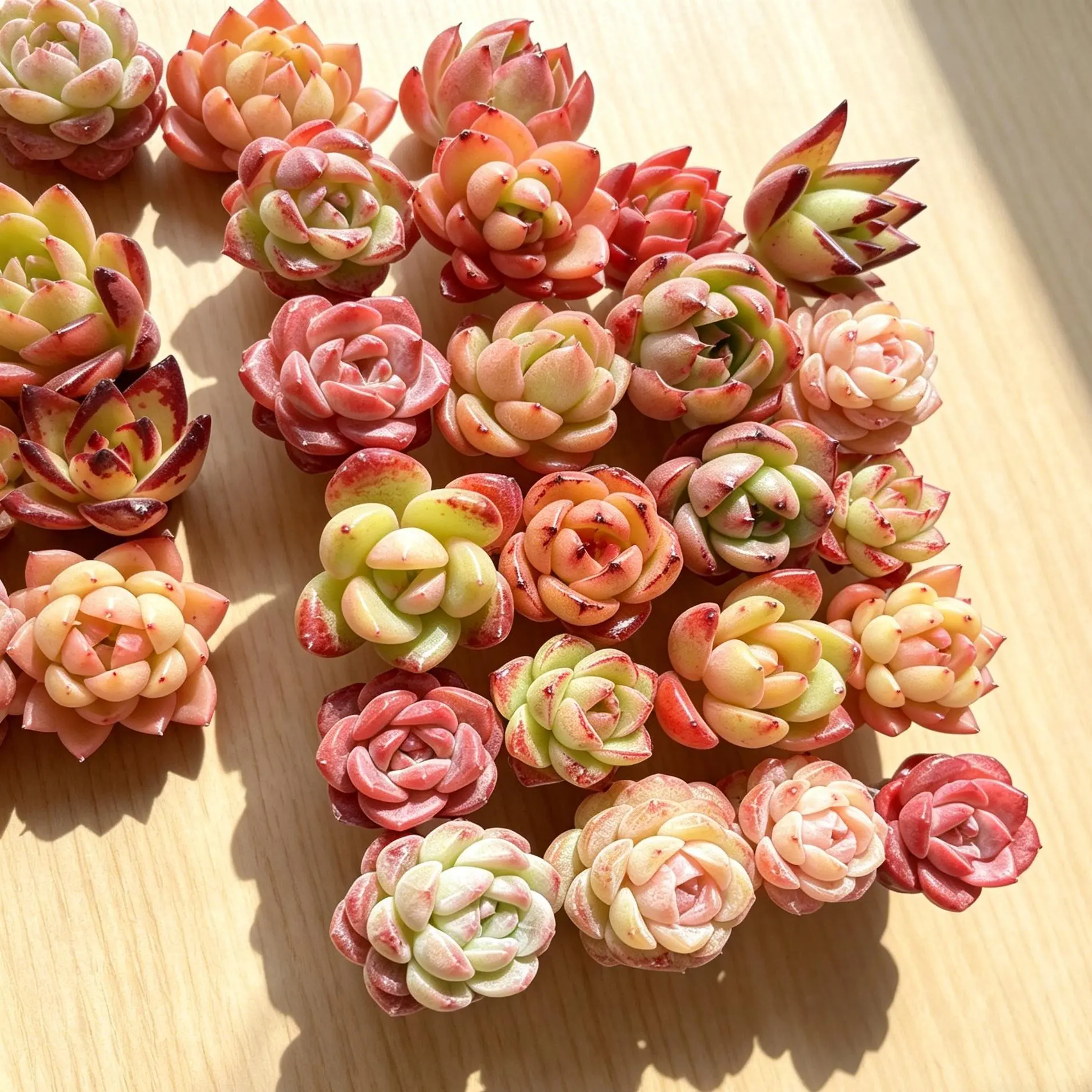 12/24-Pack Colorful 0.5-1.5in Live Succulents  Bare Root, No Pot, Easy Care, Perfect Gift, Indoor & Garden Decor